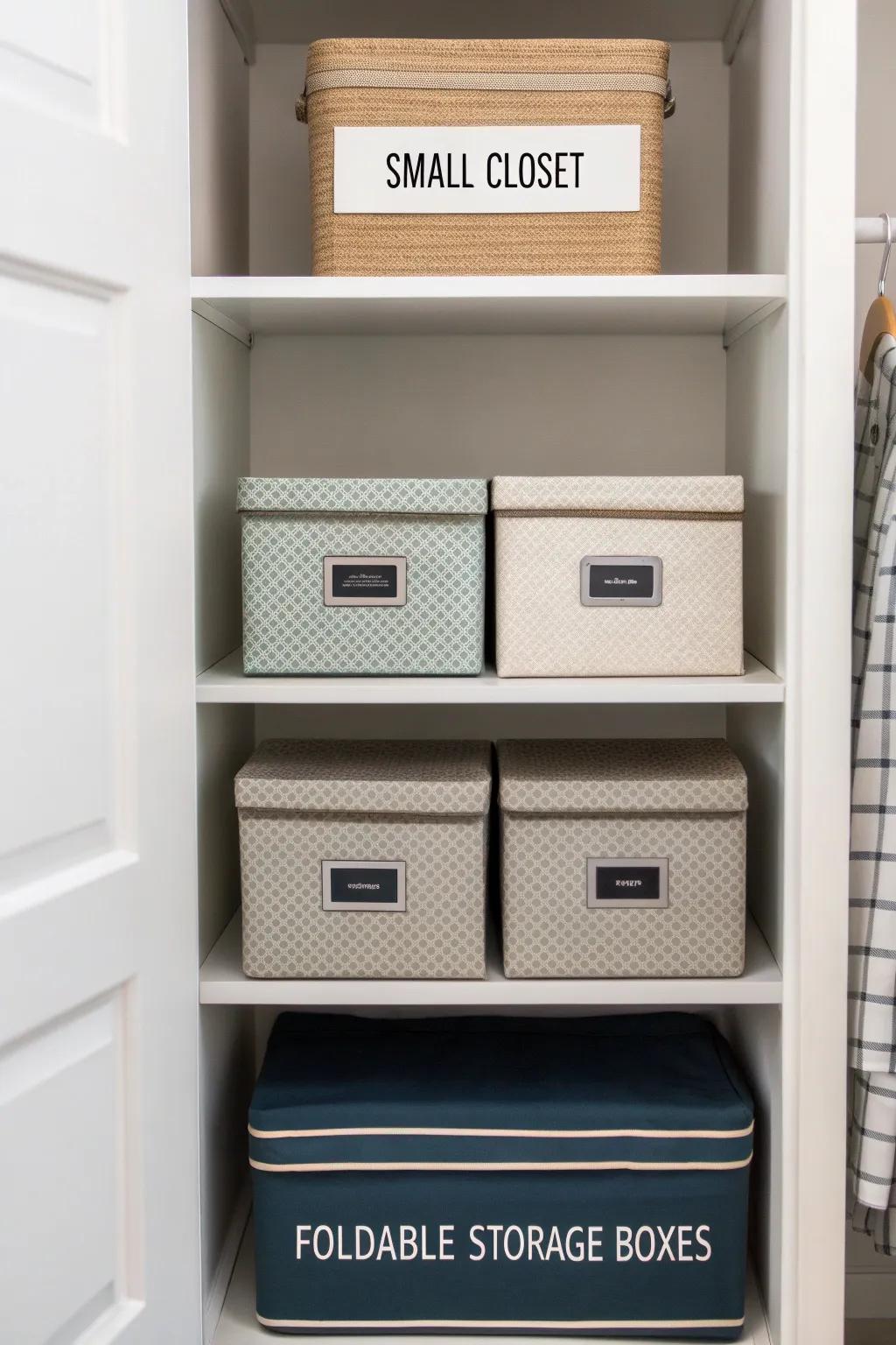 Foldable storage solutions offer flexibility and convenience.