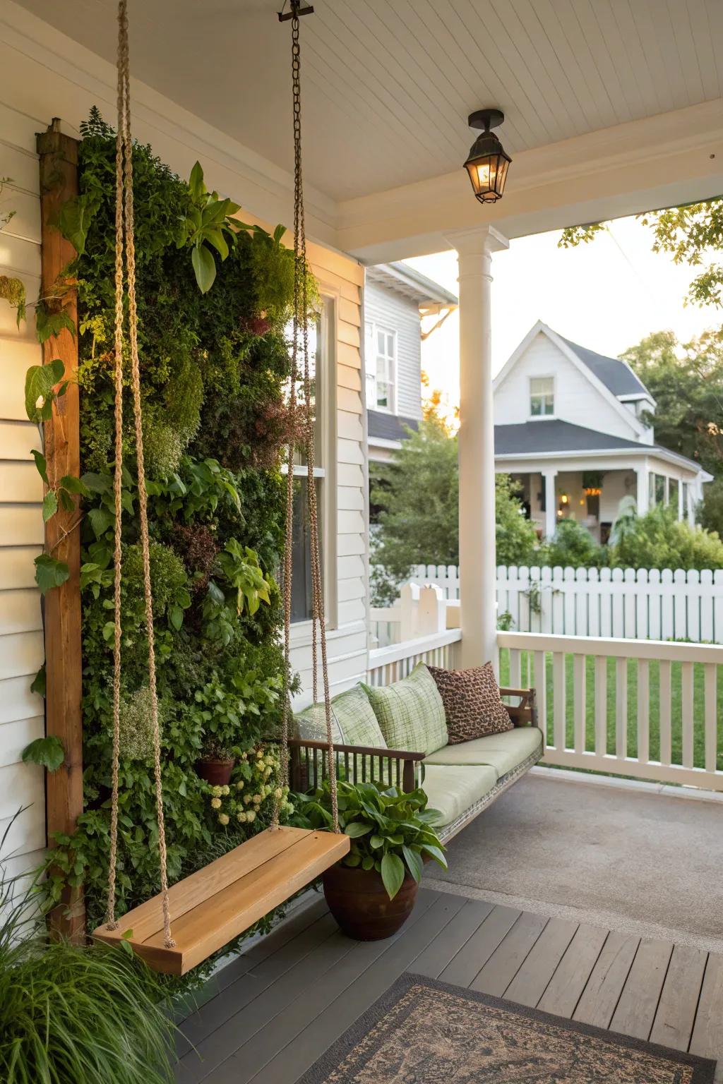 Vertical gardens maximize greenery in small spaces.