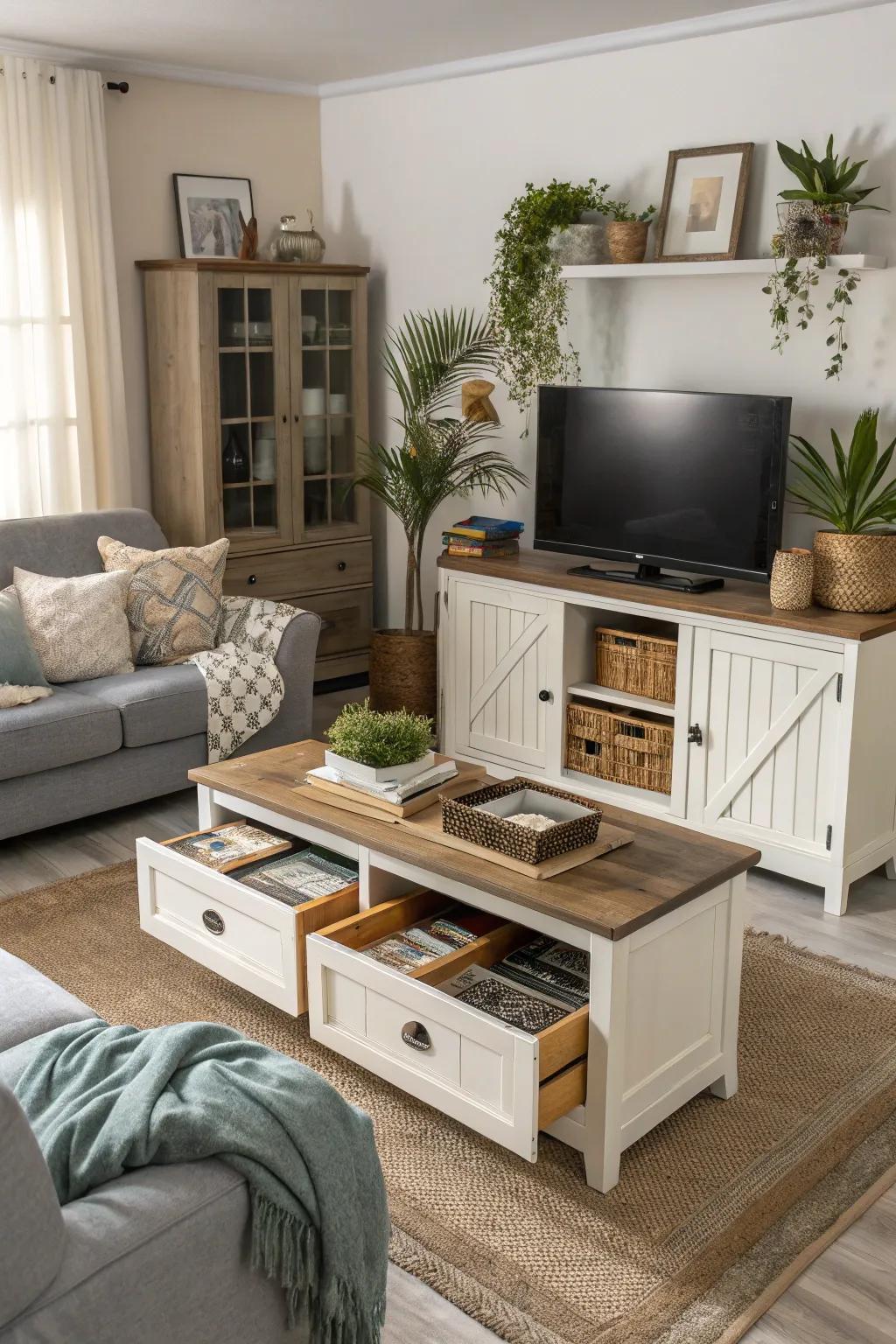 Multi-functional furniture that maximizes space and style.