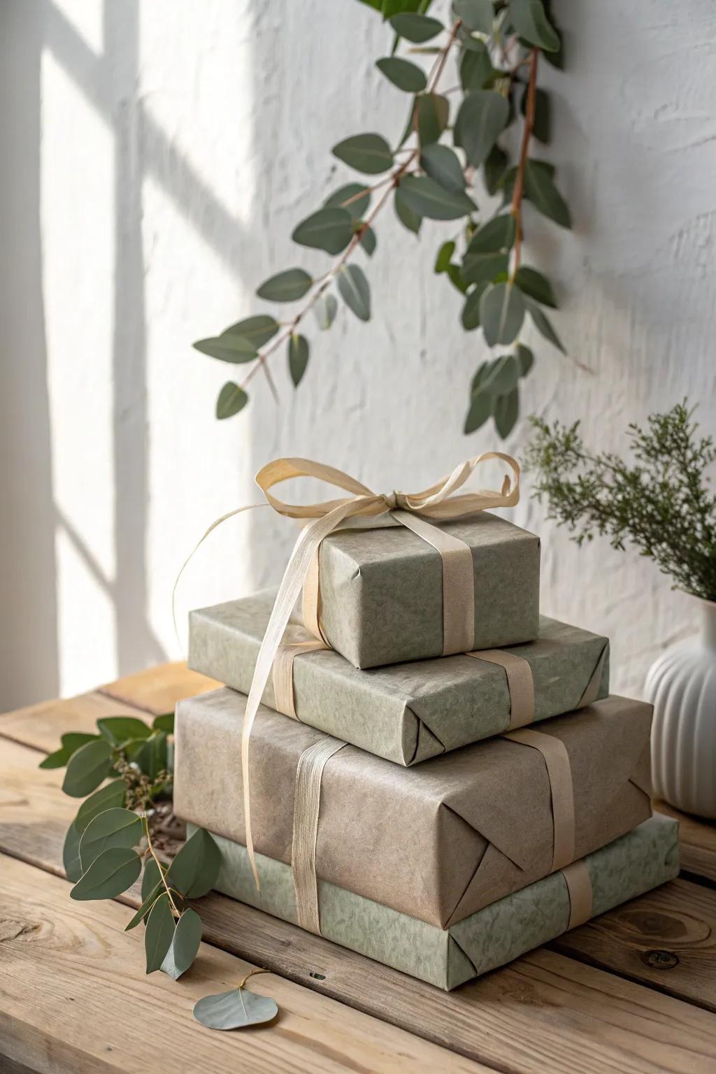 Elevate your gift-giving with stacked eleganceâwhere simplicity meets natural beauty.