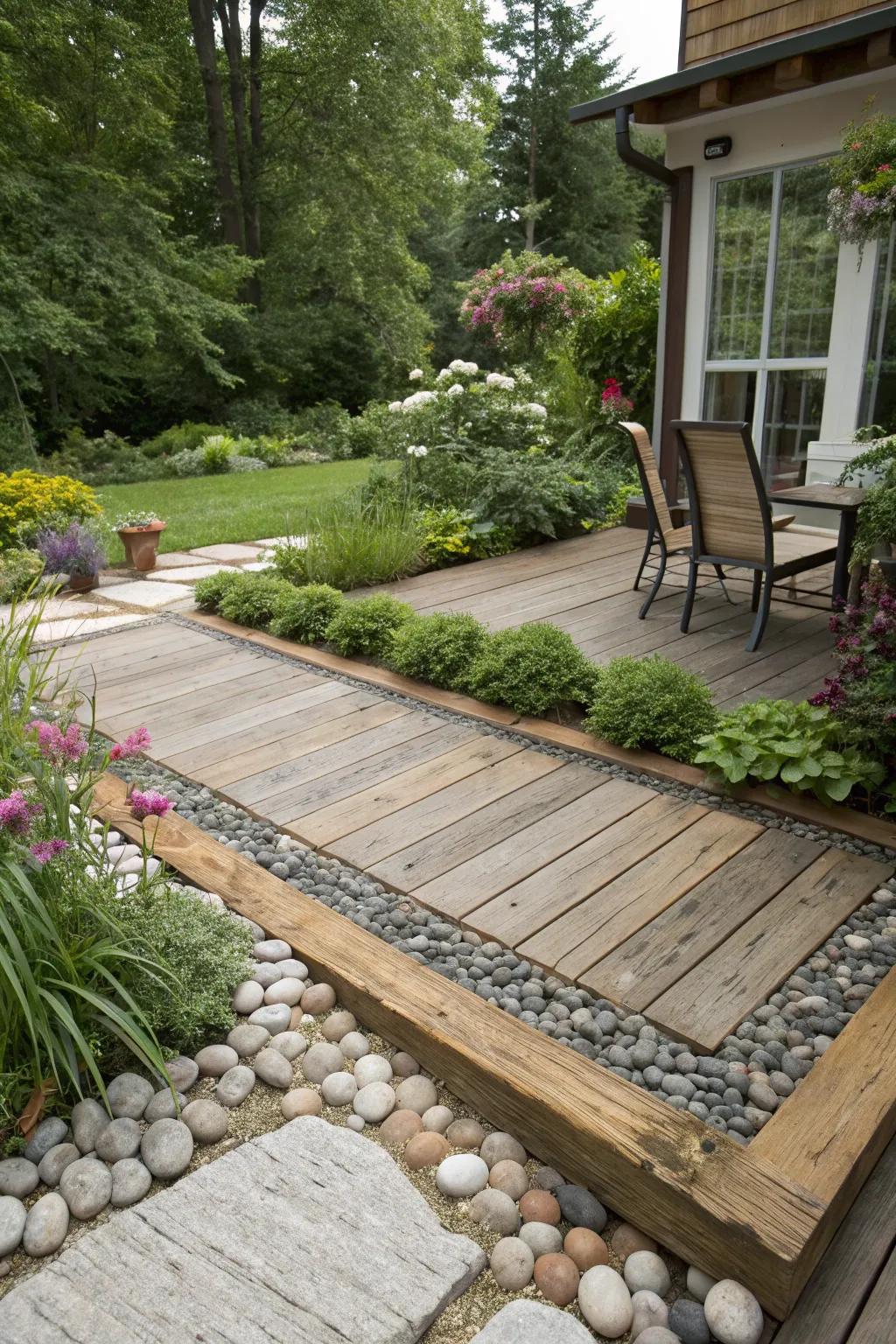 Defined borders add structure and elegance to your deck space.