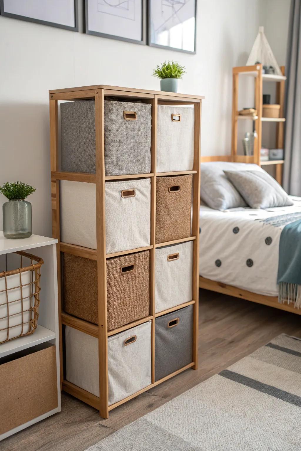 Create a rich texture with mixed material cubes.