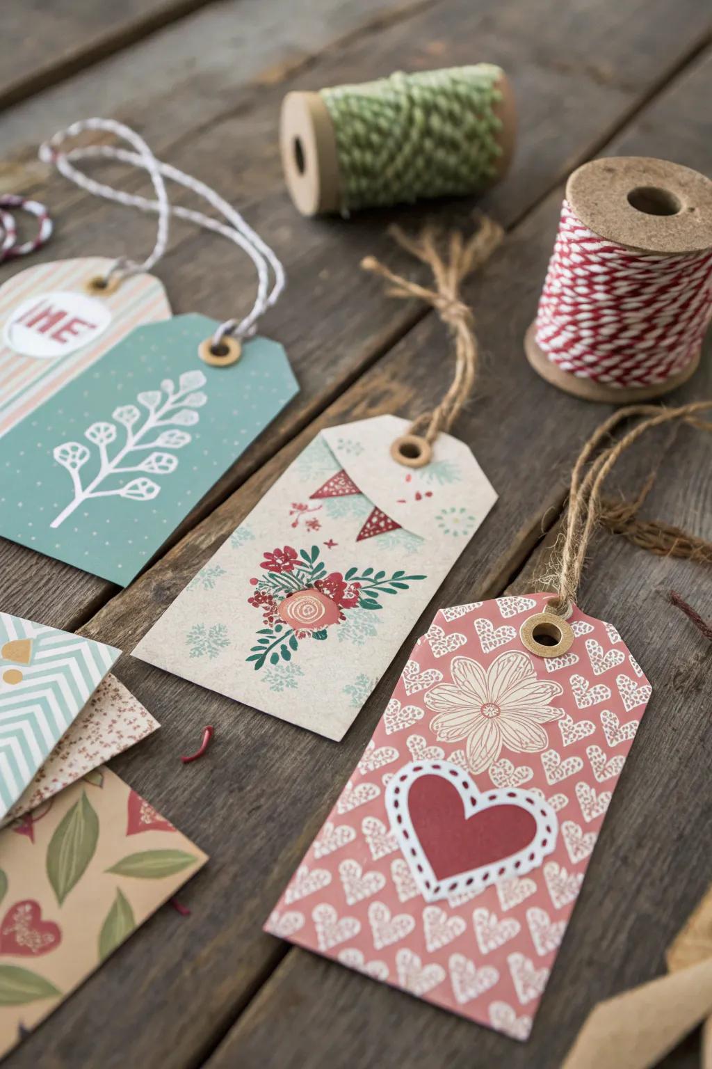 Handmade gift tags that add a personal and unique touch to any present.