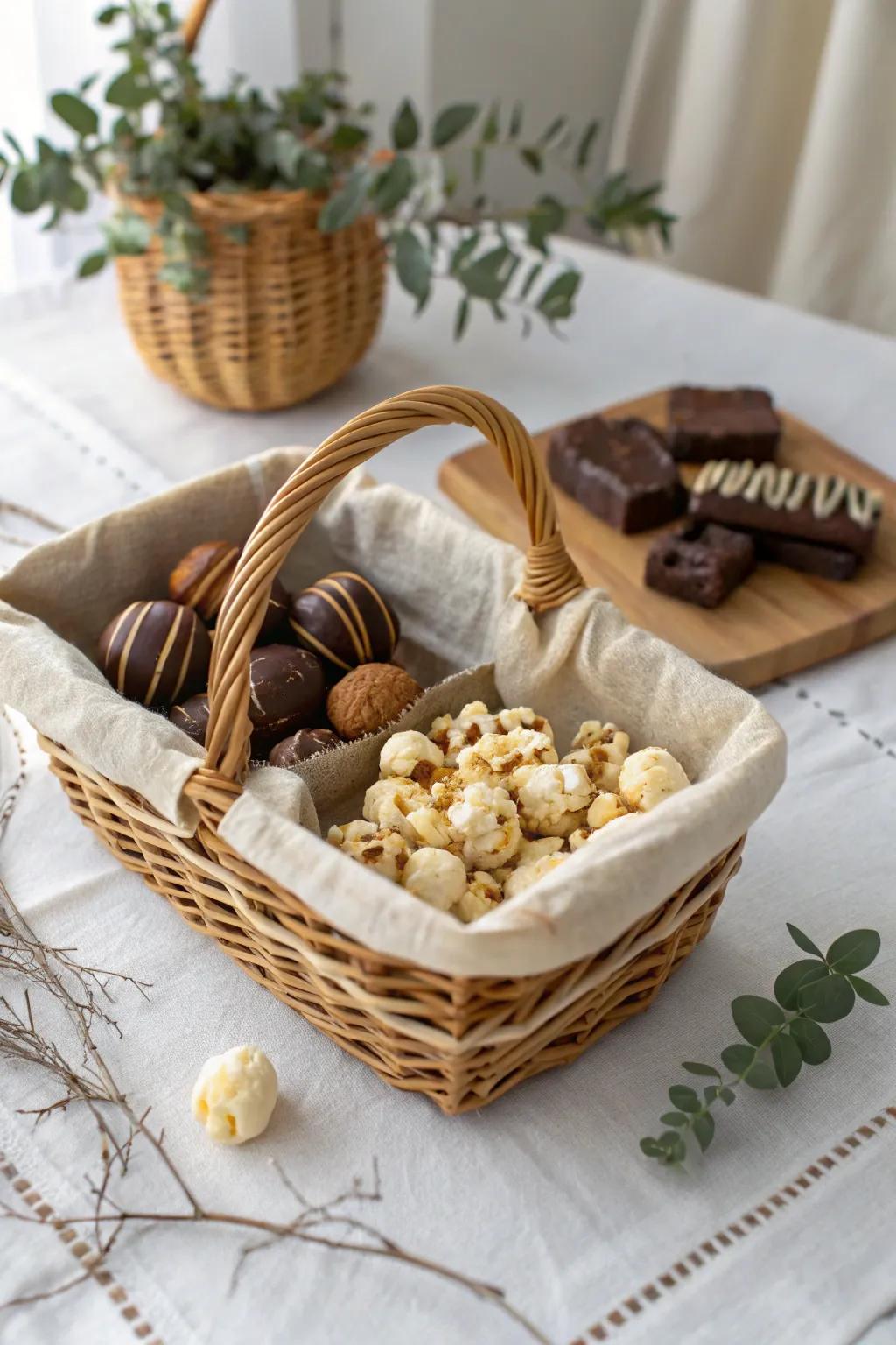 Indulge in the simple elegance of gourmet delights, perfect for a bridal shower gift.