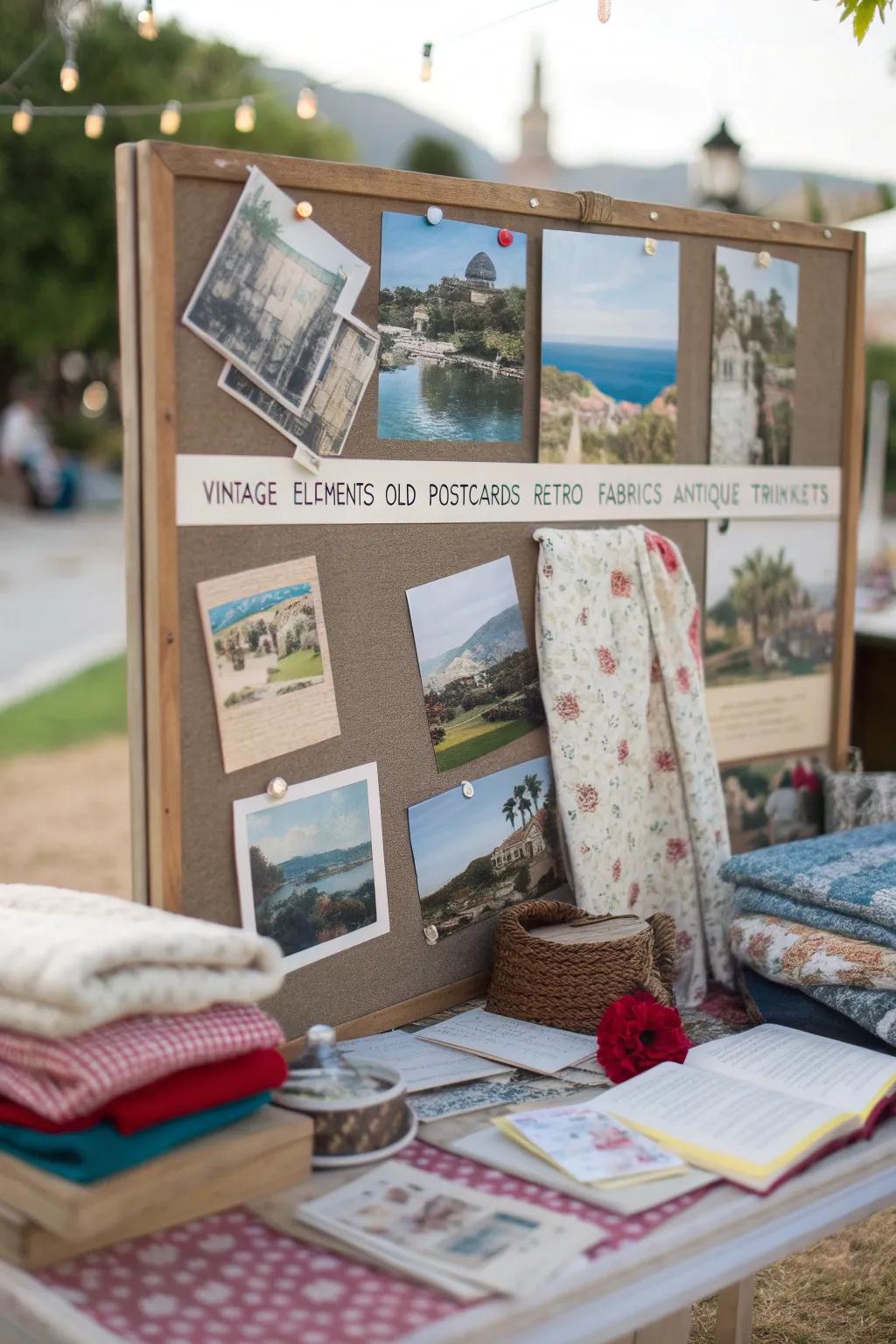 Vintage elements adding warmth and nostalgia.