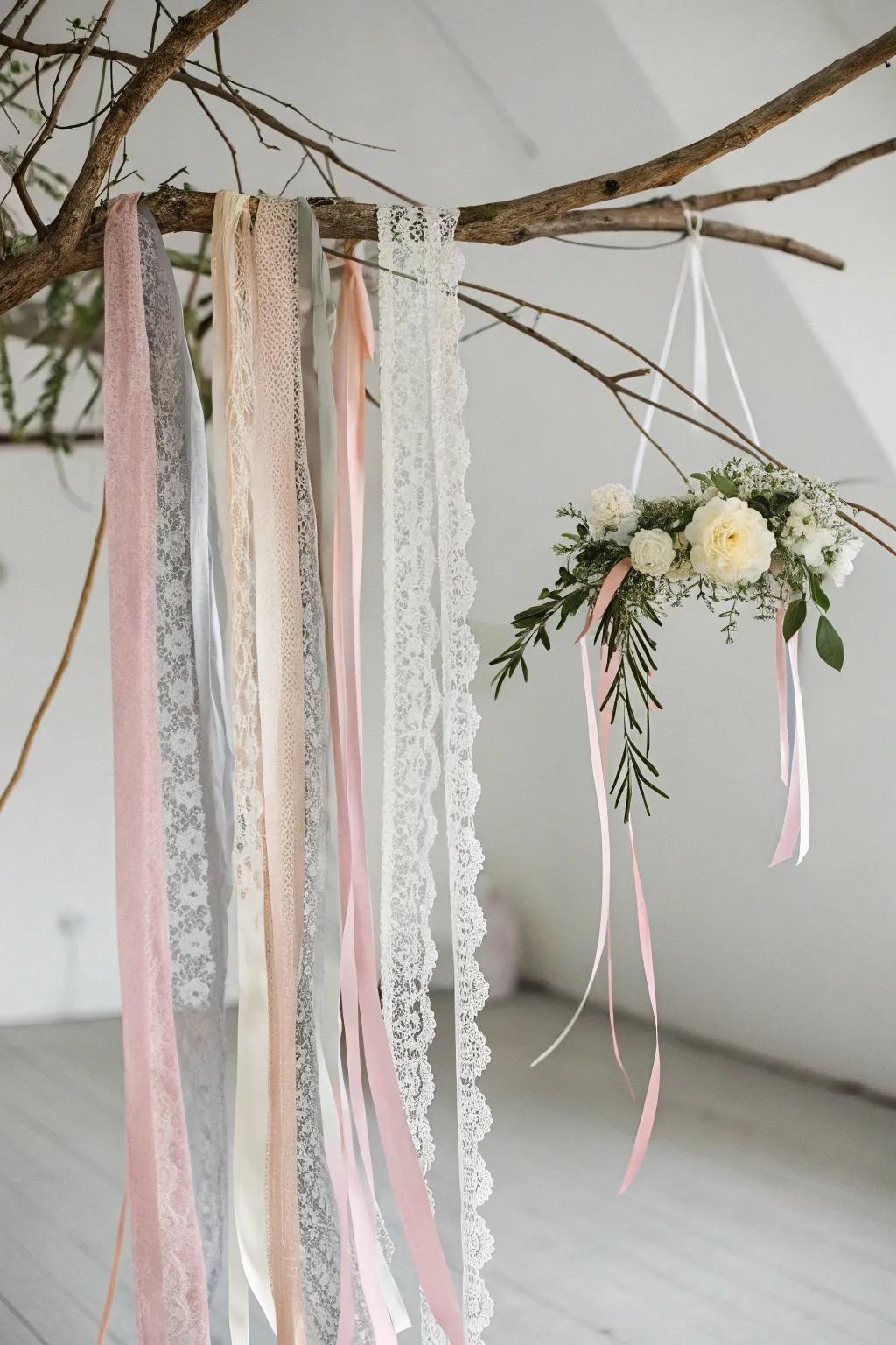 Embrace the New Year with a touch of elegance and simplicity through this stunning DIY ribbon and lace backdrop.