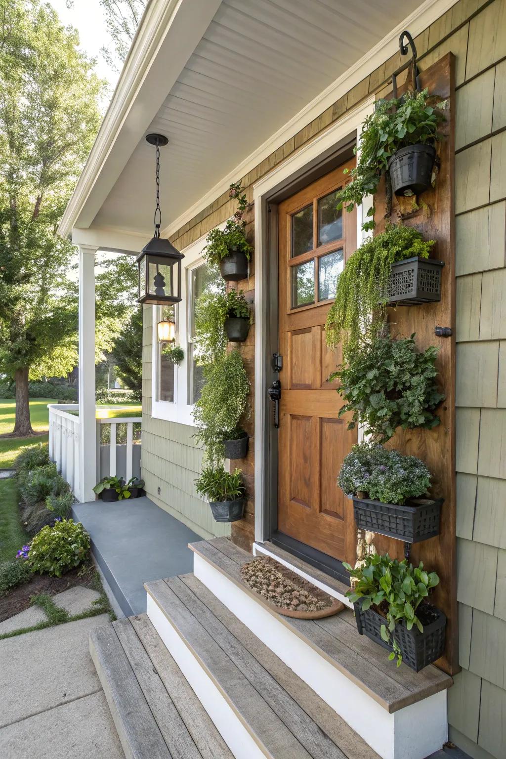 Vertical elements add dimension and maximize space.