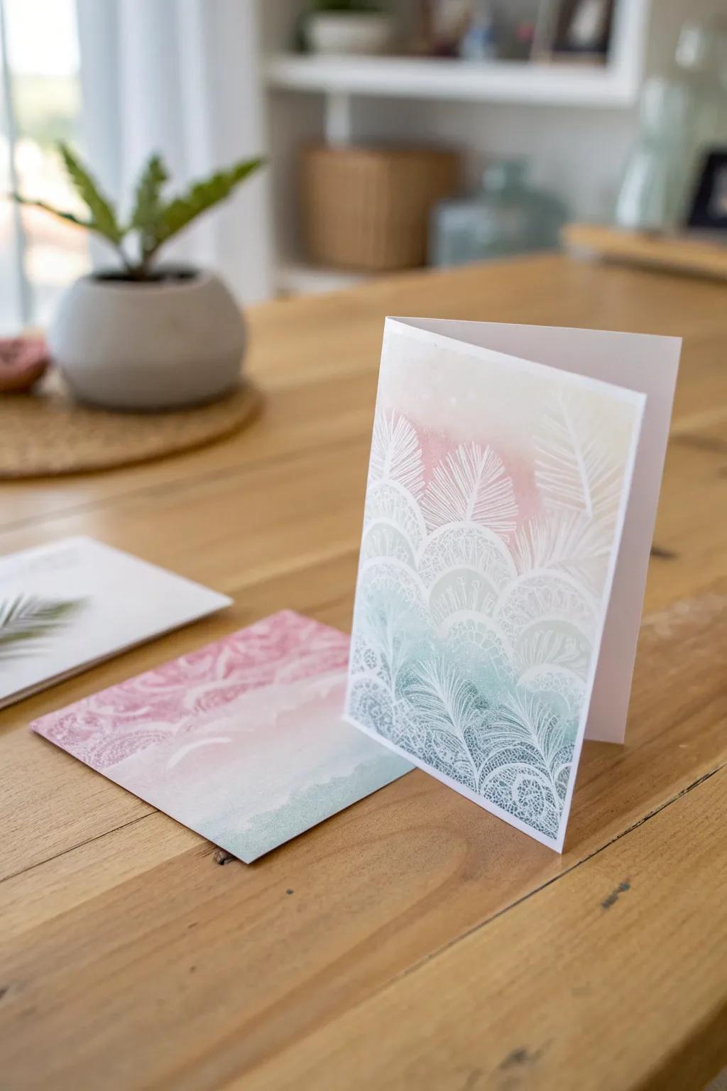 Add a touch of elegance to your greetings with dreamy vellum overlays.