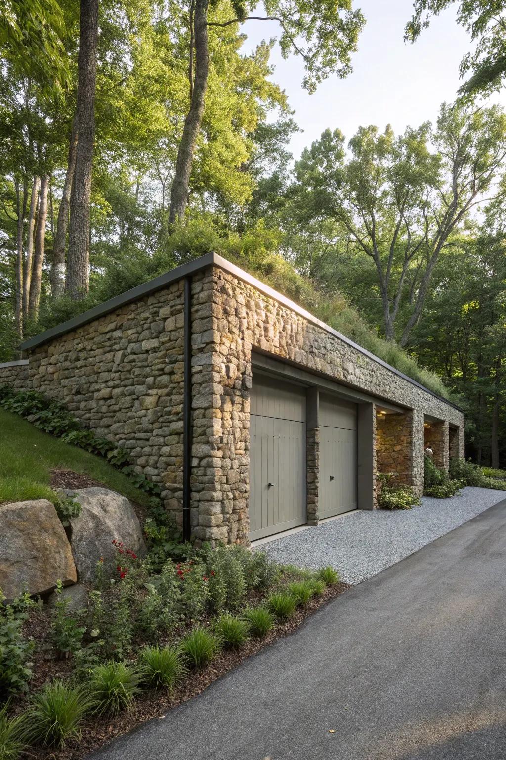 Eco-friendly stone design harmonizes with nature beautifully.