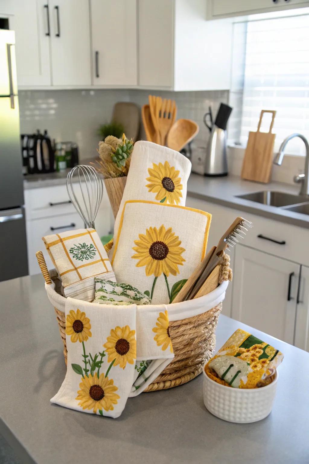 Brighten up cooking with sunflower kitchen essentials.