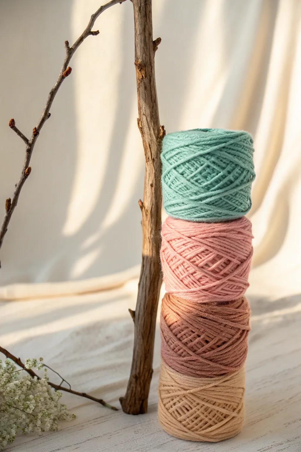 Transform nature into art with yarn-wrapped branchesâsimple yet stunning winter decor.