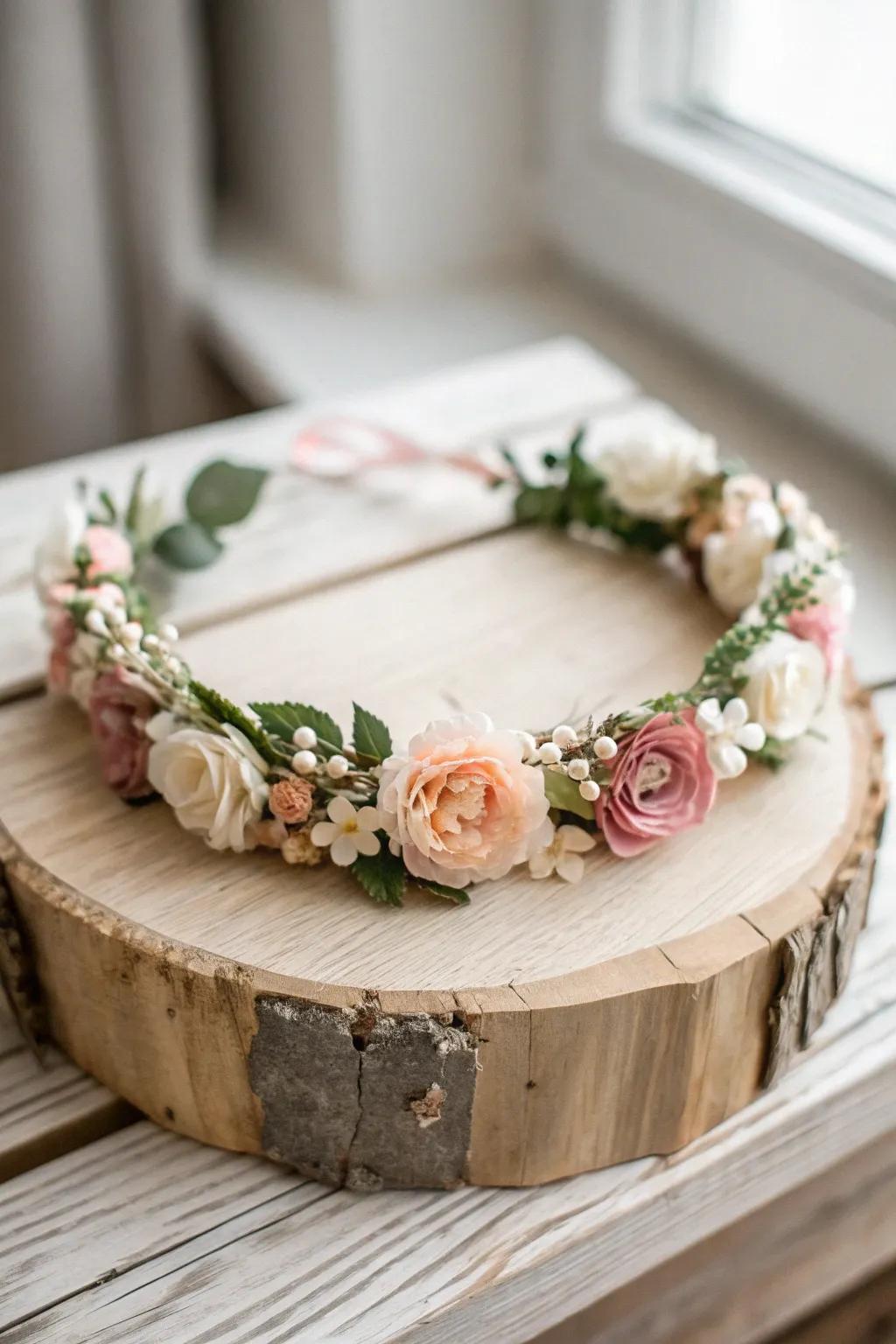 Embrace the magic of handmade floral crowns for your next tea party.