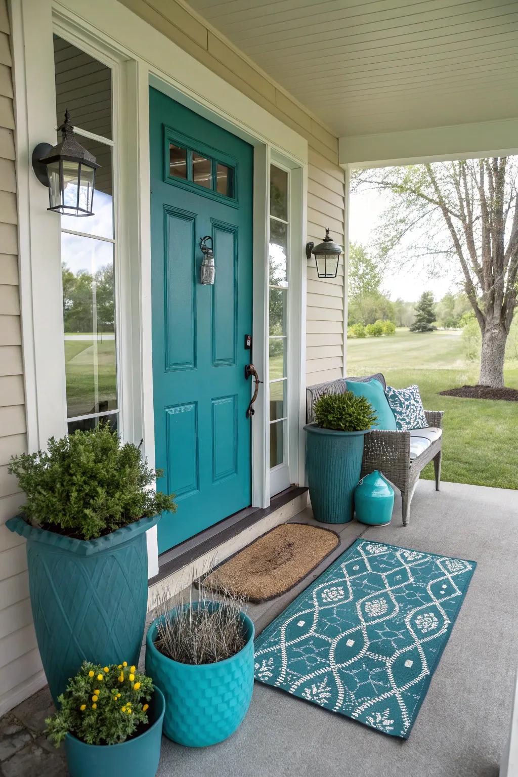 A bold door color makes your entrance stand out.