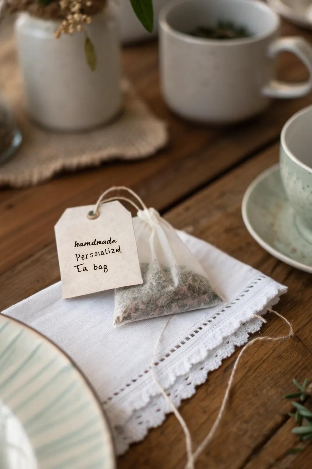 Add a personal touch to your tea party with these beautifully crafted personalized tea bags!