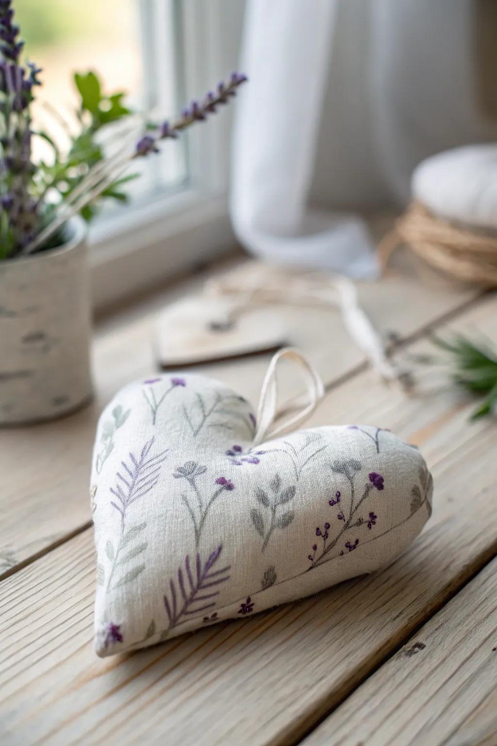 Infuse your space with love and tranquility with these charming scented fabric hearts, perfect for a minimalist Valentine's touch.