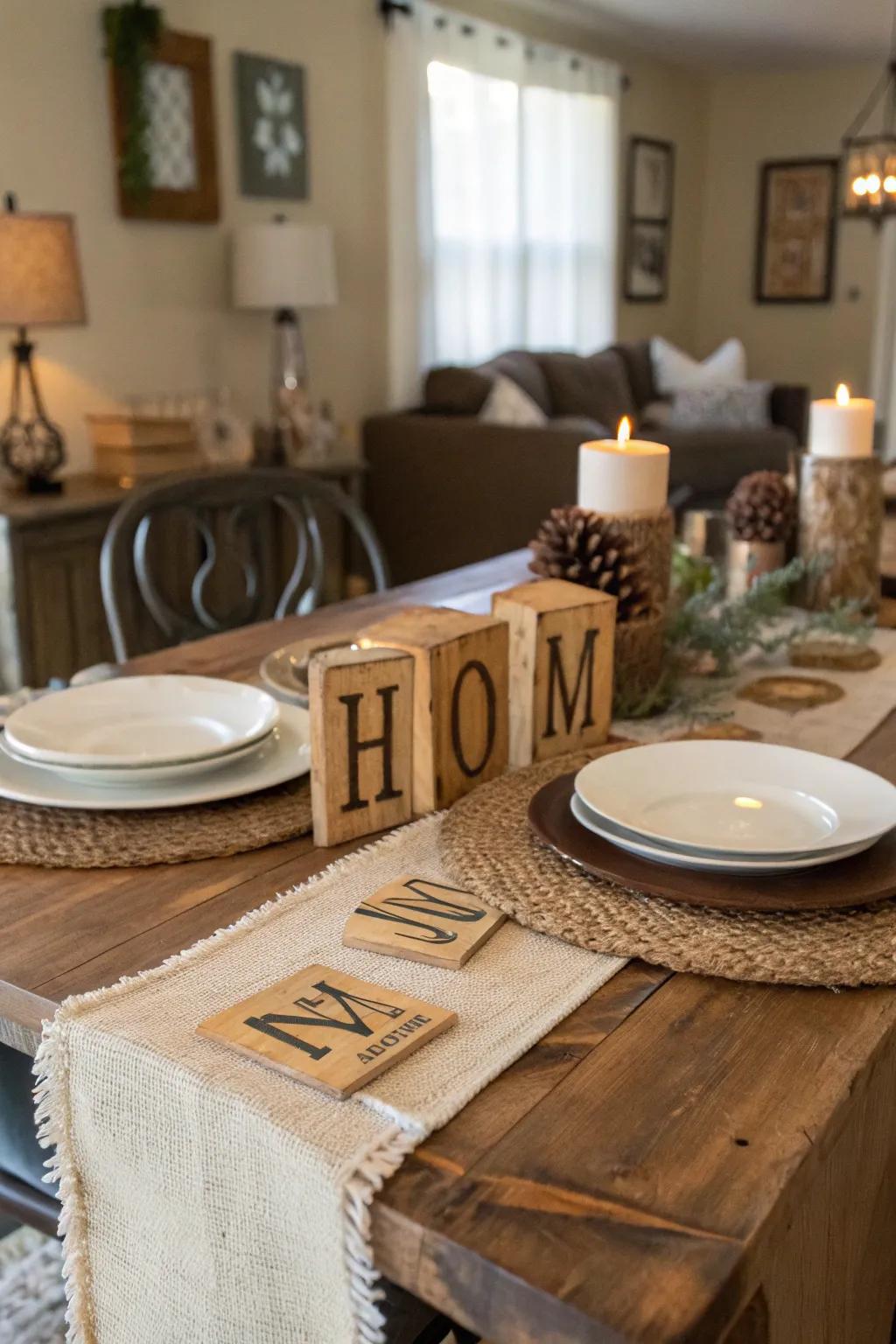Rustic elements adding warmth to the decor