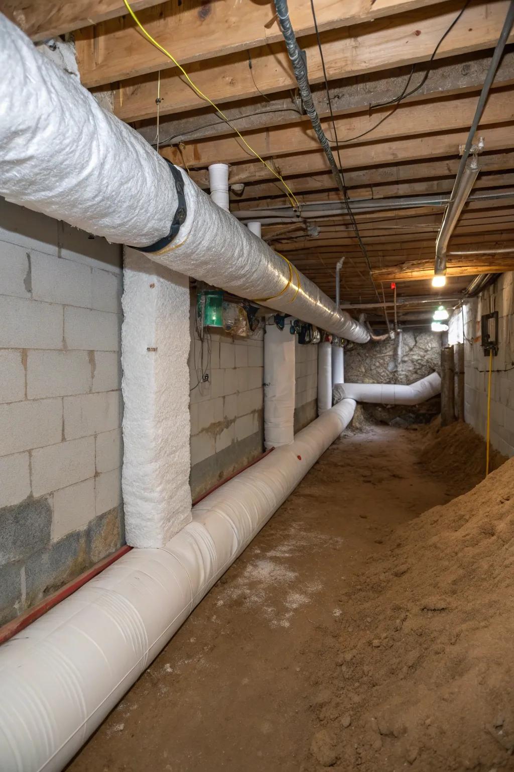 Fiberglass board keeps your ducts well-insulated.