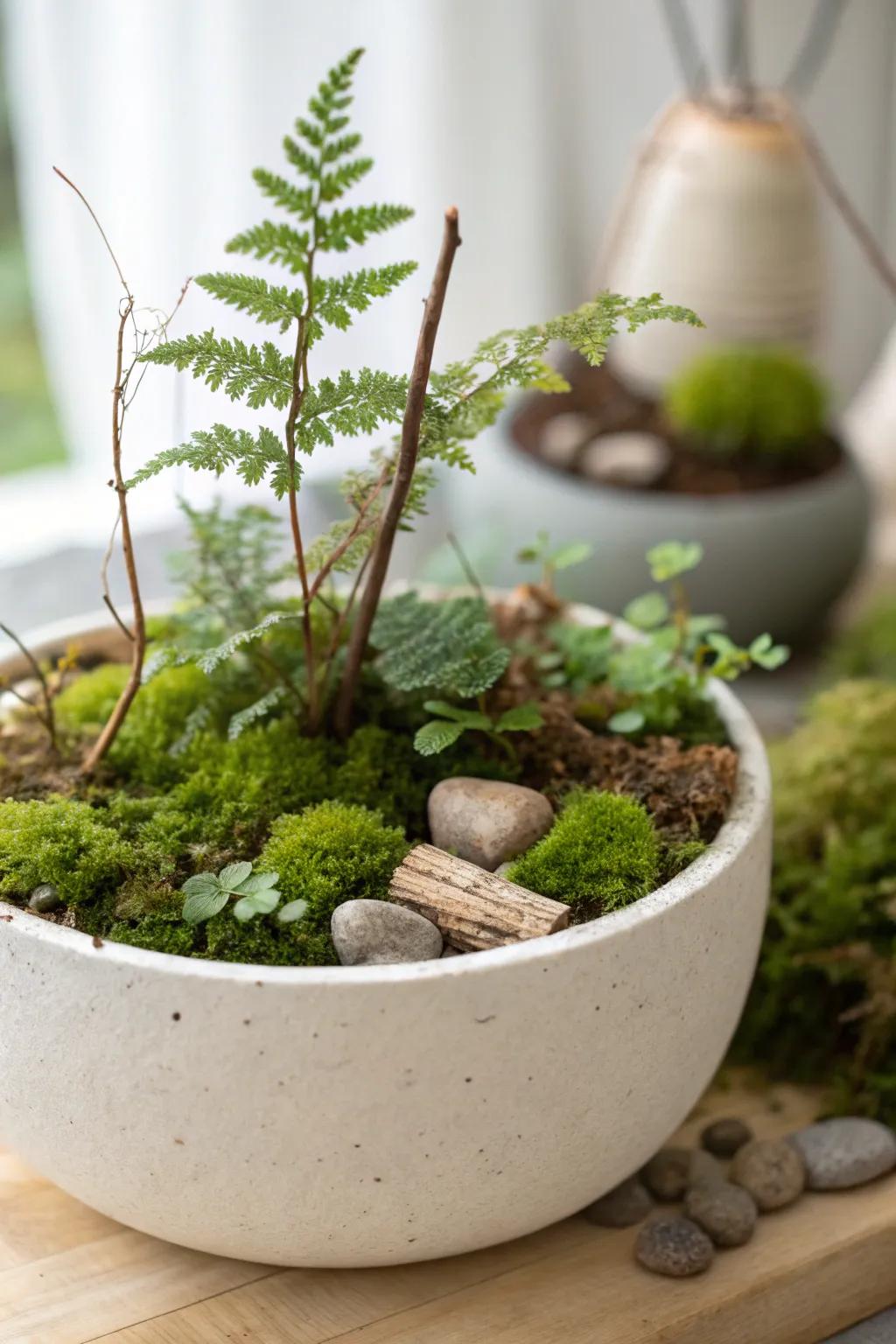 Create your own serene woodland escape in a potâwhere simplicity meets natural beauty.