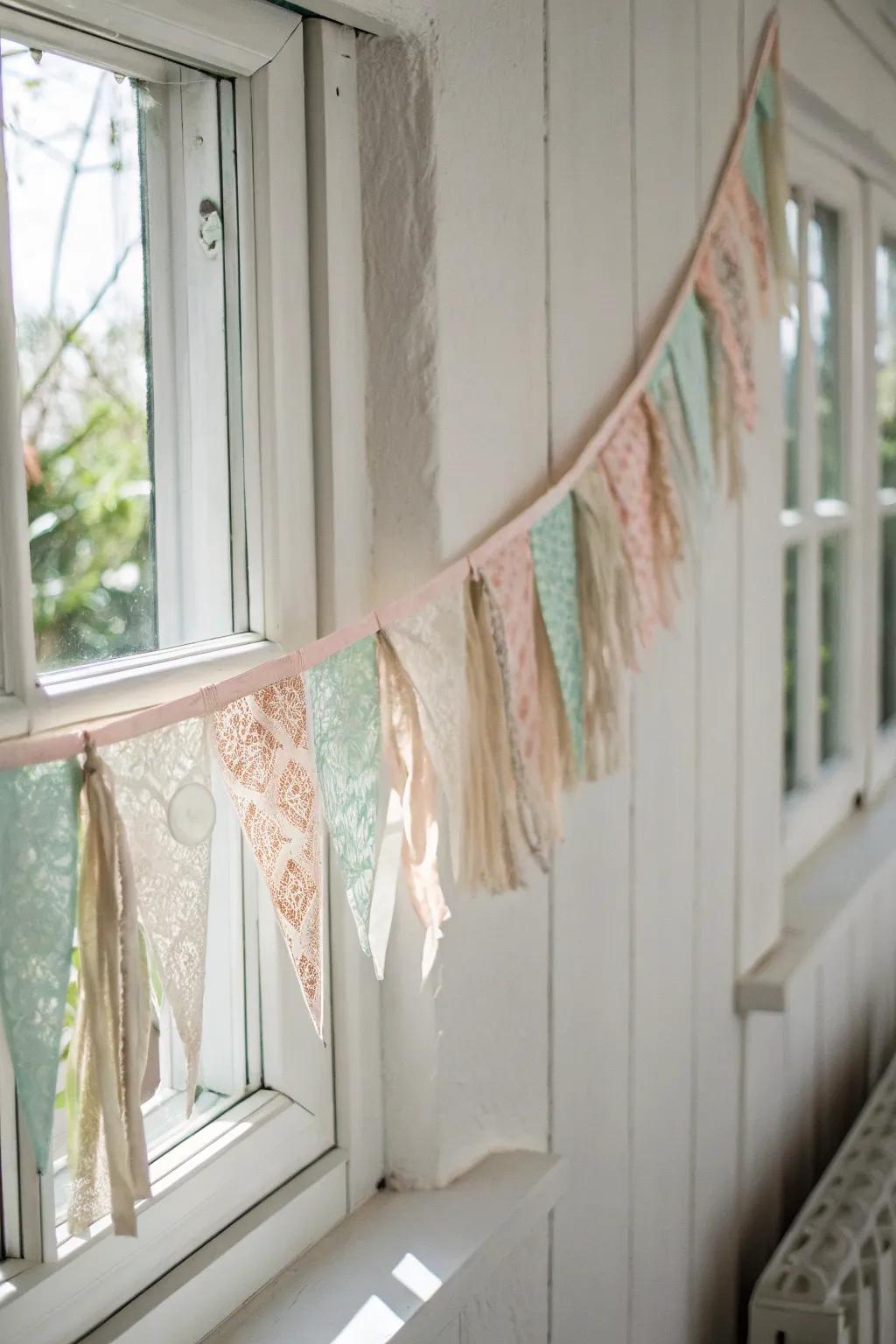 Elevate your celebration with a touch of handcrafted elegance: a minimalist party banner perfect for any occasion.